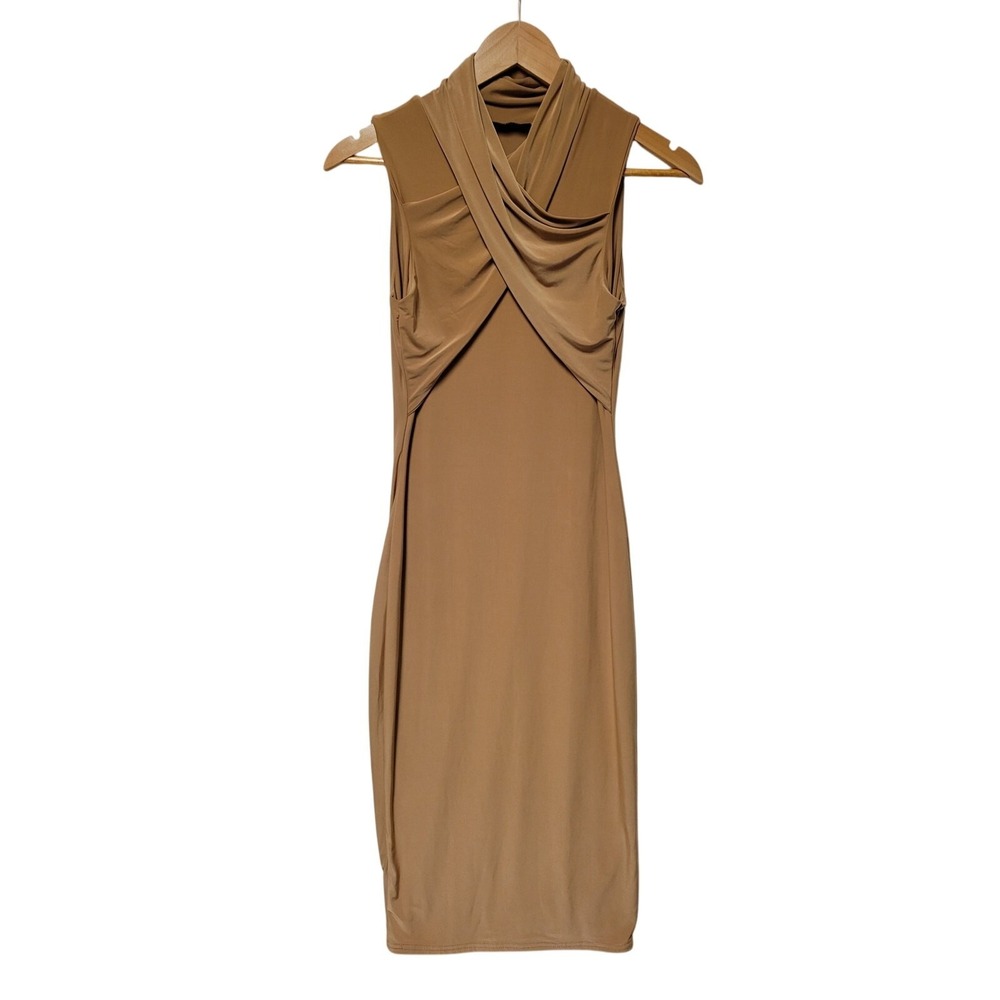 Missguided Bodycon Criss Cross‎ Bodice Midi Dress Sexy Clubbing Party Women's 10